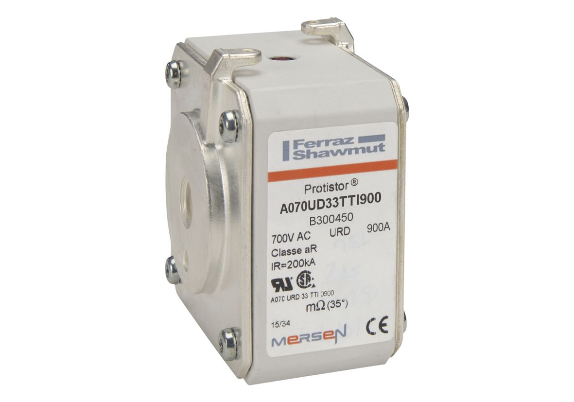 B300450 - PROTISTOR® SB aR, UNC threaded end, TTI, sz.33, 690VAC IEC-700VAC UL, 900A